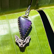 Load image into Gallery viewer, Purpurite Bat Pendant