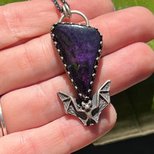 Load image into Gallery viewer, Purpurite Bat Pendant