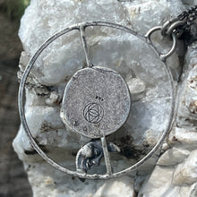 Load image into Gallery viewer, Rose Quartz Star and Moon Orbit Pendant