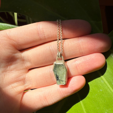 Load image into Gallery viewer, Prehnite Epidote Coffin Pendant