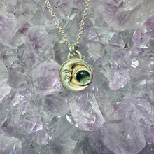 Load image into Gallery viewer, Tourmaline Crescent Moon Pendant