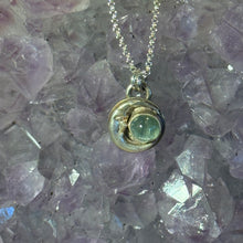 Load image into Gallery viewer, Green Kyanite Crescent Moon Pendant