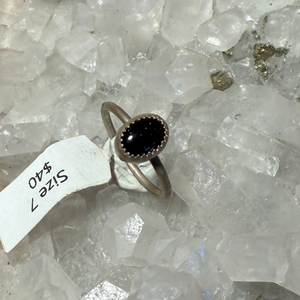 Onyx Stacker Ring - Size 10.25
