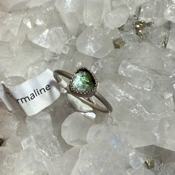 Tourmaline Stacker Ring - Size 9.5
