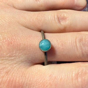 Amazonite Stacker Ring - Size 9.75