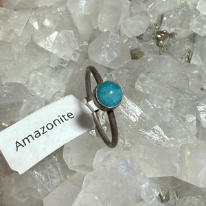 Amazonite Stacker Ring - Size 9.75