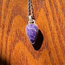 Load image into Gallery viewer, Mini Charoite Sterling Silver Pendant