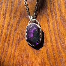 Load image into Gallery viewer, Trapiche Amethyst Freeform Sterling Silver Pendant