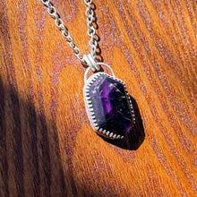 Load image into Gallery viewer, Trapiche Amethyst Freeform Sterling Silver Pendant