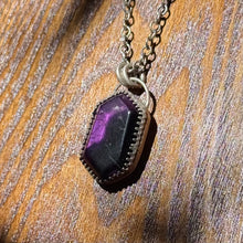 Load image into Gallery viewer, Trapiche Amethyst Freeform Sterling Silver Pendant