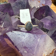 Load image into Gallery viewer, Black Moonstone Stacker Ring - Size 9