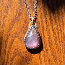 Load image into Gallery viewer, Lepidolite Teardrop Sterling Silver Pendant