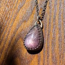 Load image into Gallery viewer, Lepidolite Teardrop Sterling Silver Pendant