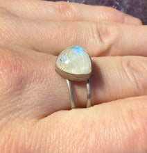 Load image into Gallery viewer, Moonstone Double Band Ring - Size 10.75