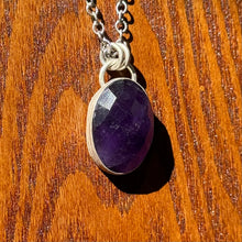 Load image into Gallery viewer, Rose Cut Amethyst Sterling Silver Pendant