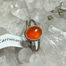 Load image into Gallery viewer, Carnelian Double Band Ring - Size 9.75