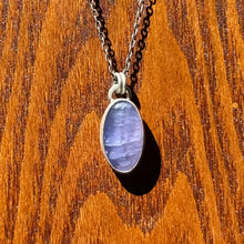 Load image into Gallery viewer, Purple Chalcedony Oval Sterling Silver Pendant