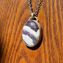 Load image into Gallery viewer, Chevron Amethyst Sterling Silver Pendant