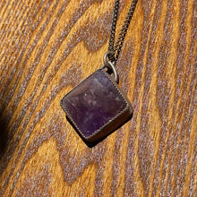 Load image into Gallery viewer, Amethyst Pyramid Sterling Silver Pendant