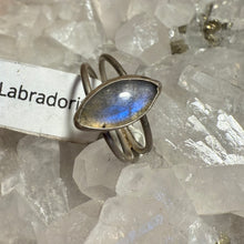 Load image into Gallery viewer, Labradorite Double Band Ring - Size 7