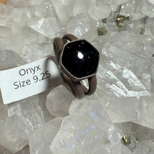 Load image into Gallery viewer, Onyx Double Band Ring - Size 9.25