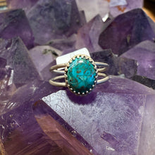 Load image into Gallery viewer, Chrysocolla Double Band Ring - Size 6.75