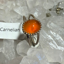 Load image into Gallery viewer, Carnelian Double Band Ring - Size 9.25