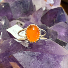 Load image into Gallery viewer, Carnelian Double Band Ring - Size 9.25