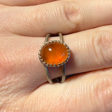 Load image into Gallery viewer, Carnelian Double Band Ring - Size 9.25