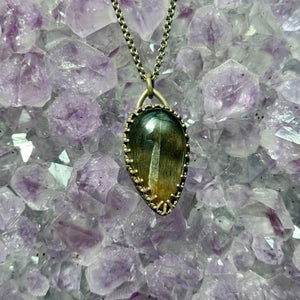 Black Sunstone Talisman Pendant