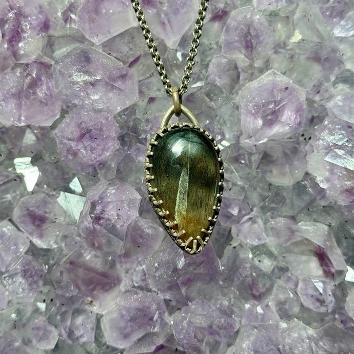 Black Sunstone Talisman Pendant