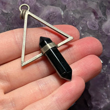 Load image into Gallery viewer, Hematite Triangle Double Terminated Pendant