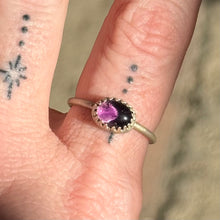 Load image into Gallery viewer, Amethyst Crown Stacker Ring - Size 8