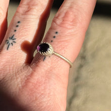 Load image into Gallery viewer, Amethyst Crown Stacker Ring - Size 8