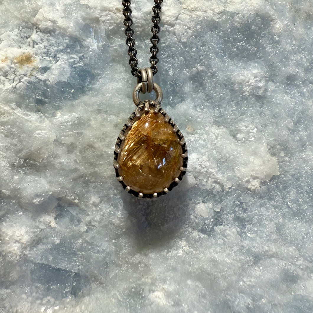 Rutilated Quartz Pendant