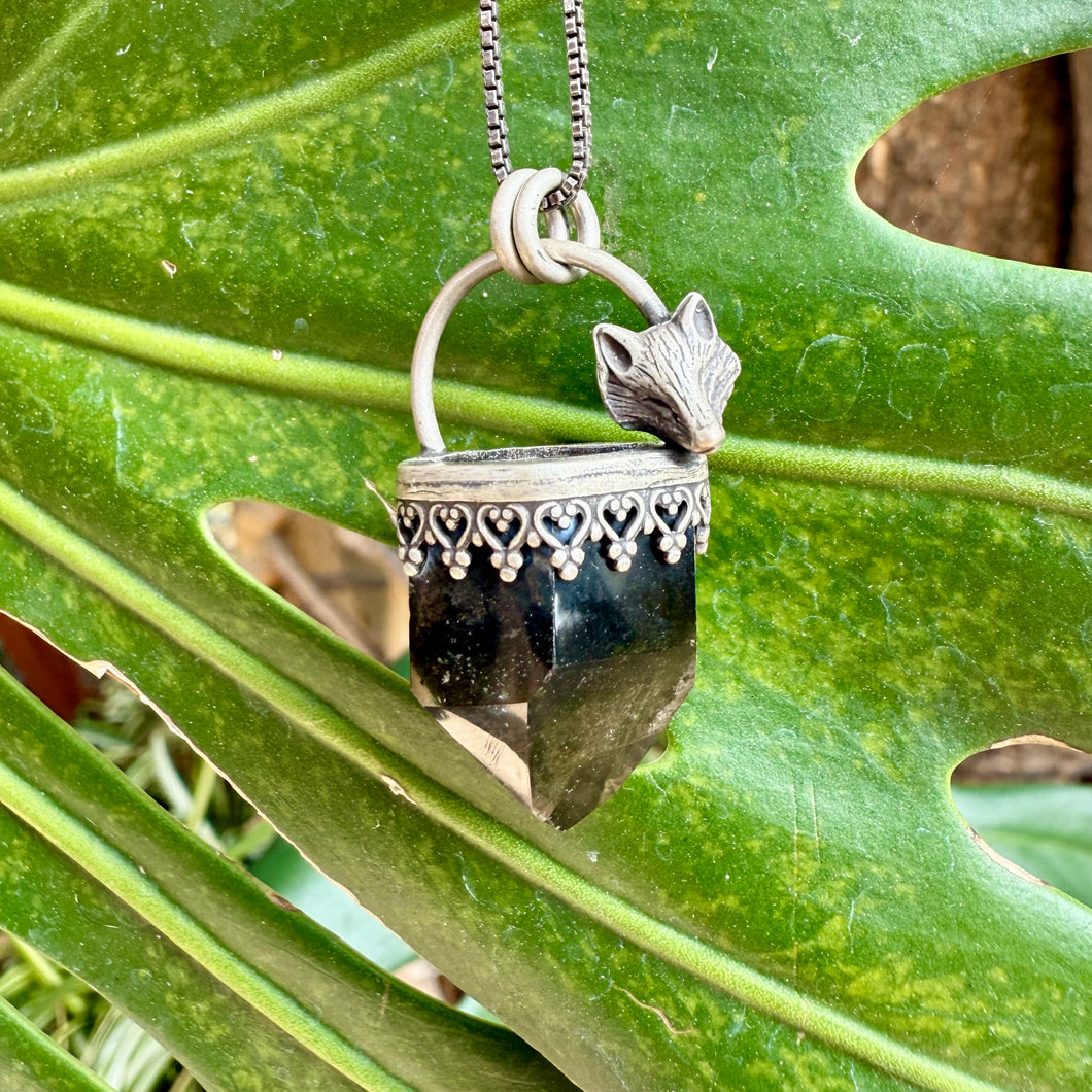 Garden Quartz Fox Pendant