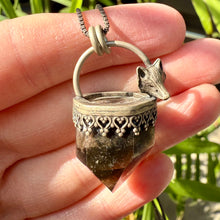 Load image into Gallery viewer, Garden Quartz Fox Pendant