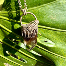 Load image into Gallery viewer, Garden Quartz Skeleton Hand Pendant