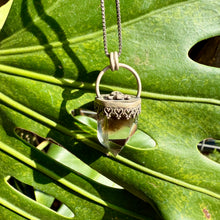 Load image into Gallery viewer, Garden Quartz Skull and Crossbones Pendant