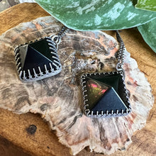 Load image into Gallery viewer, Obsidian Pyramid Pendant