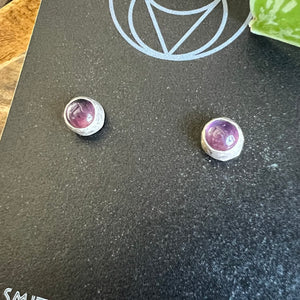 Amethyst Post Earrings