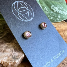 Load image into Gallery viewer, Pink Tourmaline Post Earrings
