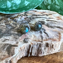 Load image into Gallery viewer, Labradorite Post Earrings