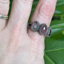 Load image into Gallery viewer, Triple Tourmaline Statement Ring - Size 8.5