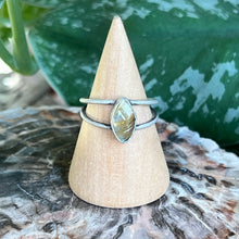 Load image into Gallery viewer, Rutilated Quartz Marquise Double Band Ring - Size 9