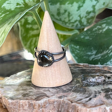 Load image into Gallery viewer, Smoky Quartz Double Band Ring - Size 9.75