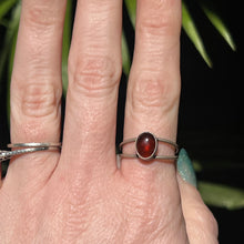 Load image into Gallery viewer, Hessonite Garnet Double Band Ring - Size 8.5