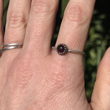 Load image into Gallery viewer, Garnet Stacker Ring - Size 9.75