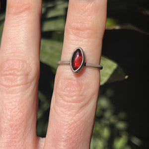 Garnet Stacker Ring - Size 5.25