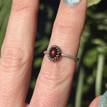 Load image into Gallery viewer, Garnet Stacker Ring - Size 6.5